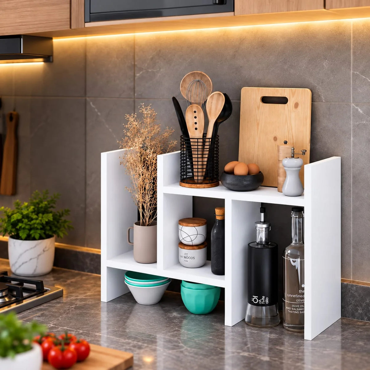 Organisateur de Cuisine en Bois